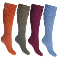 Farlows Ladies Rannoch Basket Weave Shooting Socks