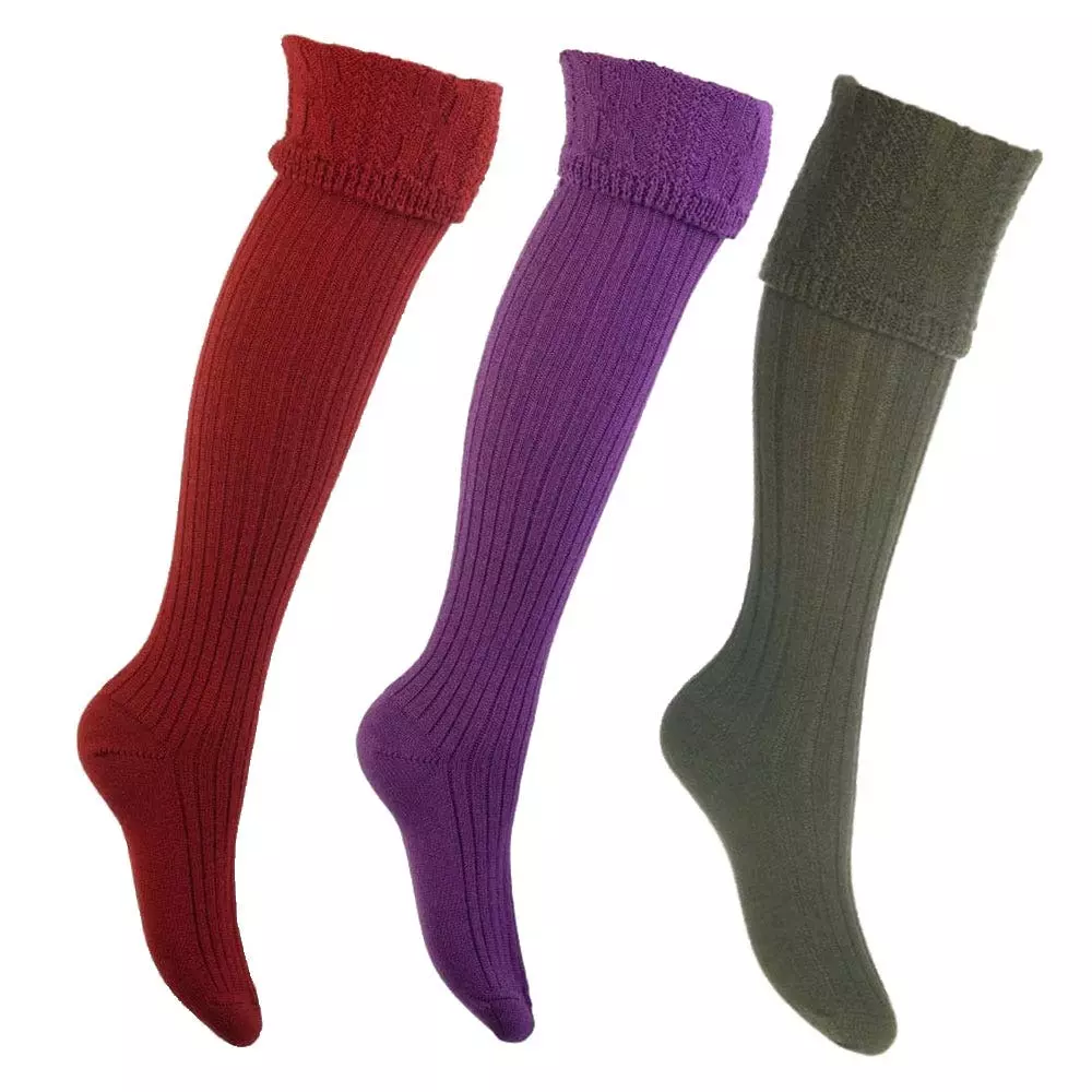 Farlows Lady Glenmore Cable Knitted Shooting Sock 3 Farlows Lady Glenmore Cable Knitted Shooting Sock