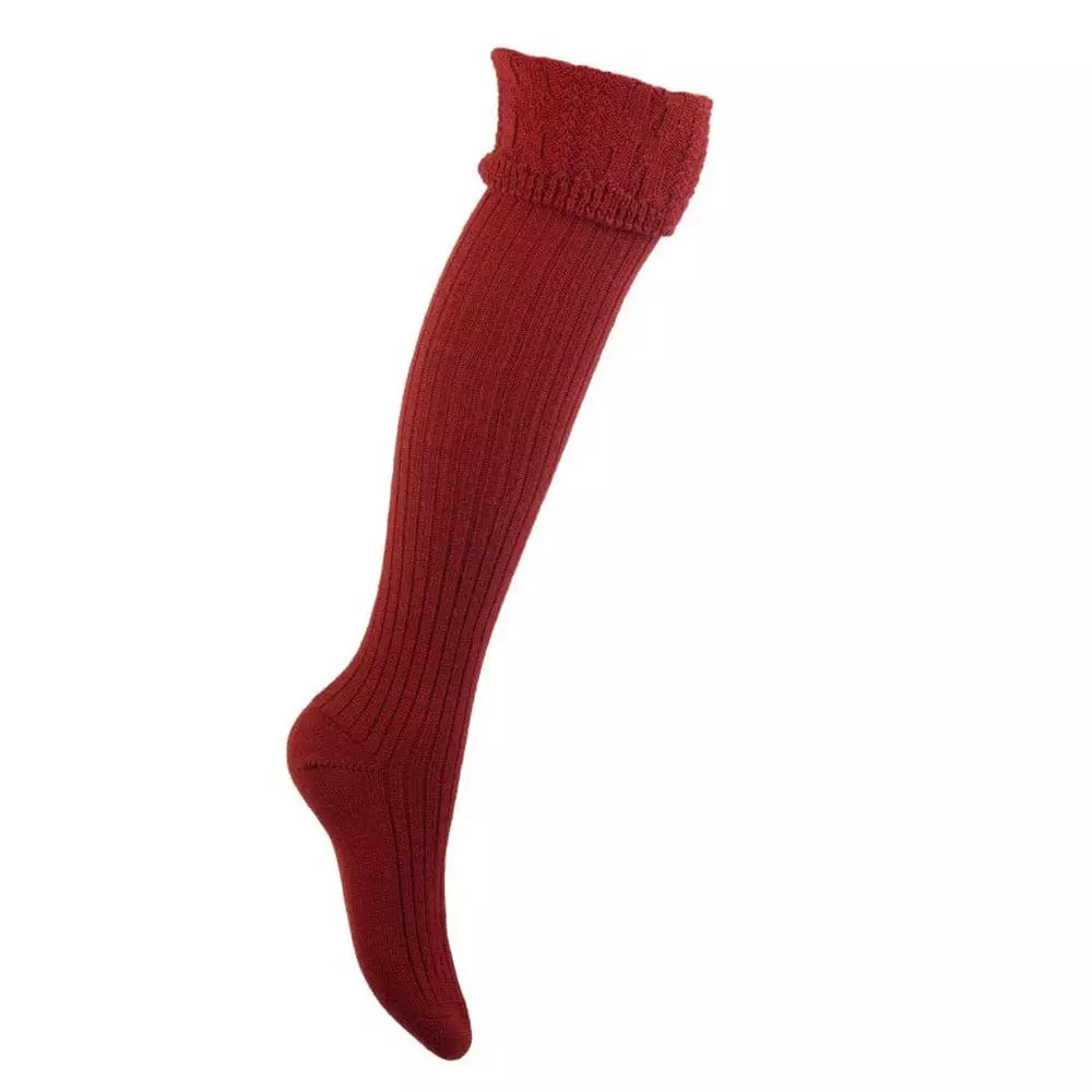 Farlows Lady Glenmore Cable Knitted Shooting Sock 4 Farlows Lady Glenmore Cable Knitted Shooting Sock - Image 2