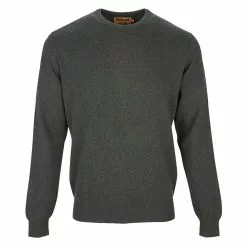 Farlows Seaweed Crew Neck Lambswool Knitted Jumper