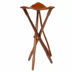 Laksen Teak & Leather Tripod Seat -Shooting Sales Shop f18a0180.1