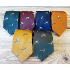 Farlows Stood & Flying Pheasant Silk Tie