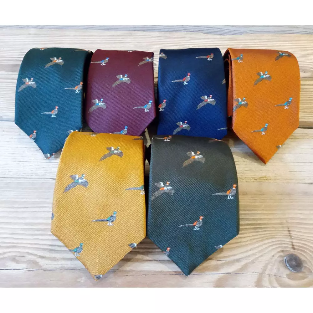 Farlows Stood & Flying Pheasant Silk Tie 3 Farlows Stood & Flying Pheasant Silk Tie