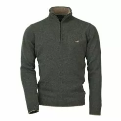 Laksen Brompton Zip Neck Lambswool Jumper