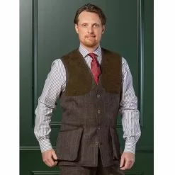 Laksen Limited Edition Belmond Leith Tweed Shooting Vest -Shooting Sales Shop f22a0239.2