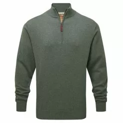 Schoffel Porthmeor Pima Cotton 1/4 Zip Jumper -Shooting Sales Shop f23a0117green