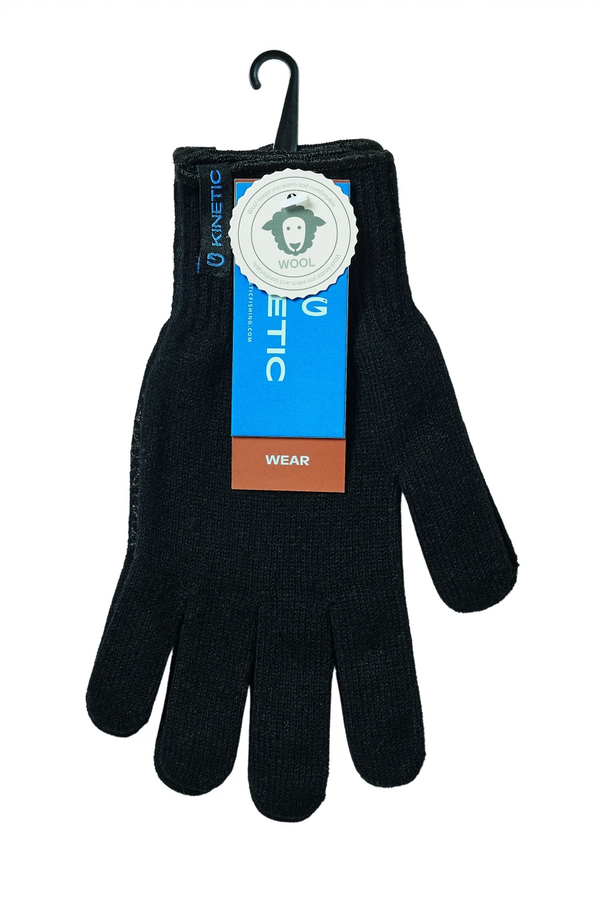 Kinetic Fishing Fishing Gloves Kinetic Merino Wool Black 4 Kinetic Fishing Fishing Gloves Kinetic Merino Wool Black - Image 2