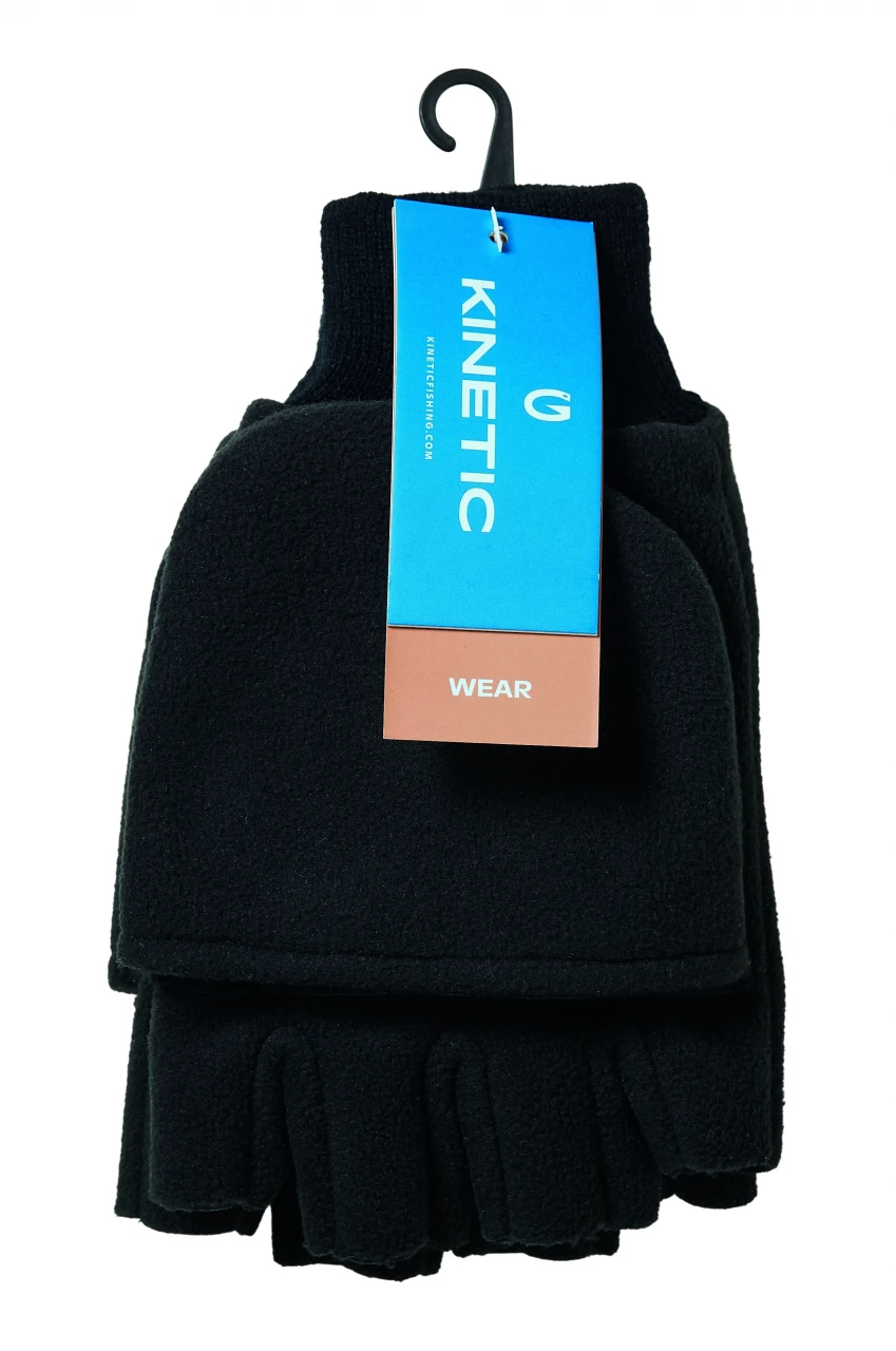 Kinetic Fishing Fishing Gloves Kinetic Wind Stop Fold Over Mitt Black 4 Kinetic Fishing Fishing Gloves Kinetic Wind Stop Fold Over Mitt Black - Image 2