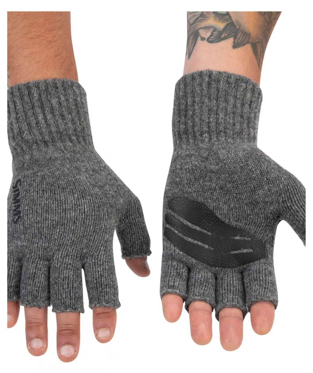 Fishing Gloves Simms Wool 1/2 Finger Steel 4 Fishing Gloves Simms Wool 1/2 Finger Steel - Image 2