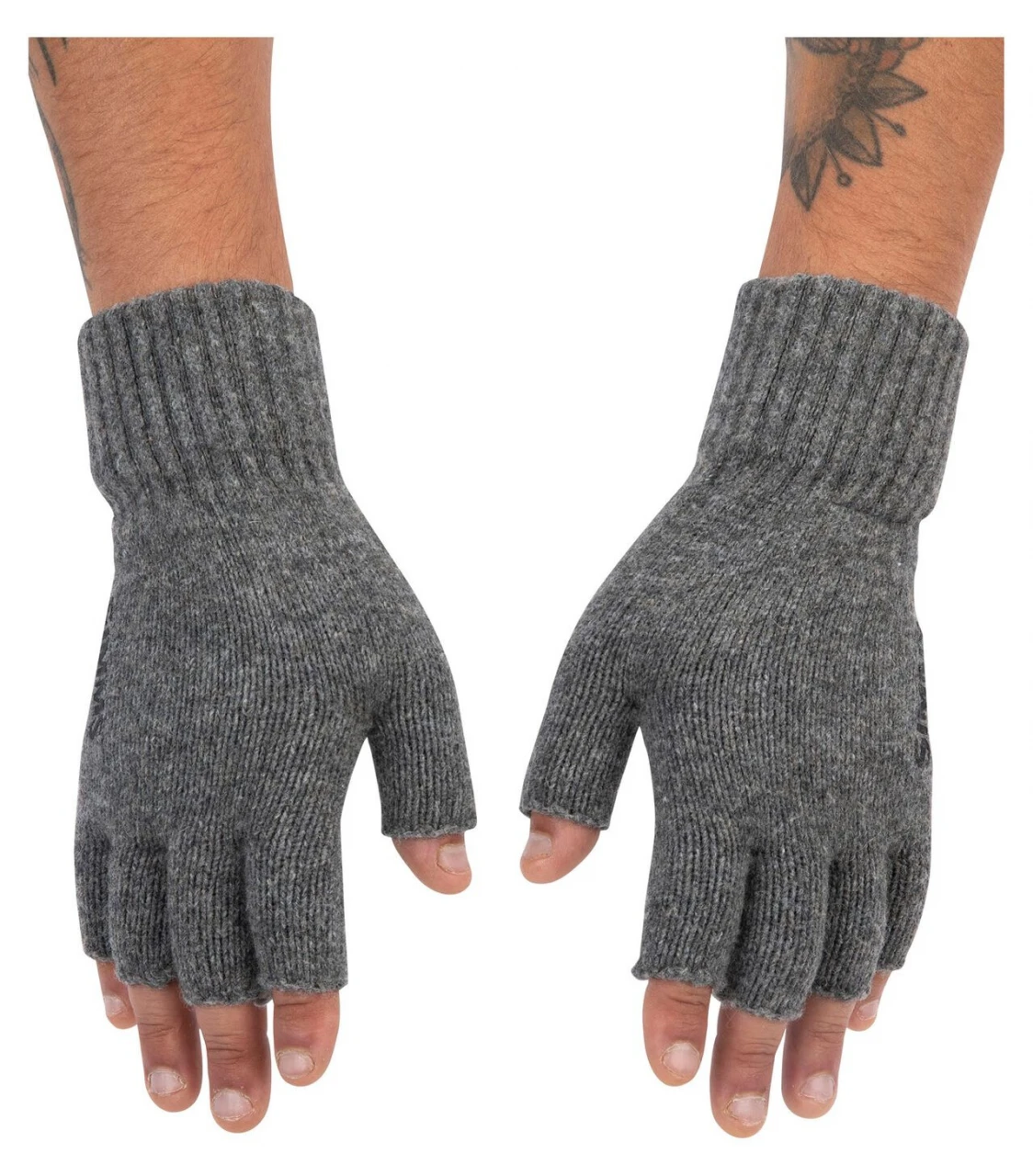 Fishing Gloves Simms Wool 1/2 Finger Steel 5 Fishing Gloves Simms Wool 1/2 Finger Steel - Image 3