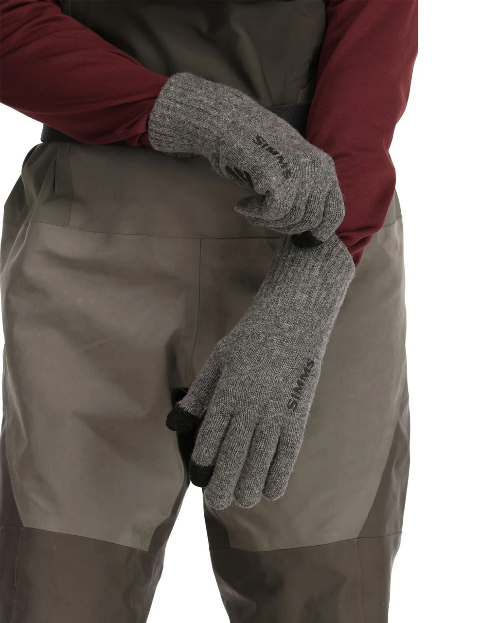 Fishing Gloves Simms Wool Full Finger Steel 7 Fishing Gloves Simms Wool Full Finger Steel - Image 5
