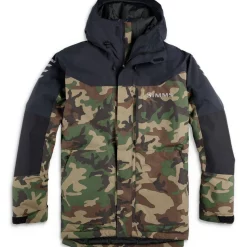 Fishing Jacket Simms Challenger Insulated Woodland Camo