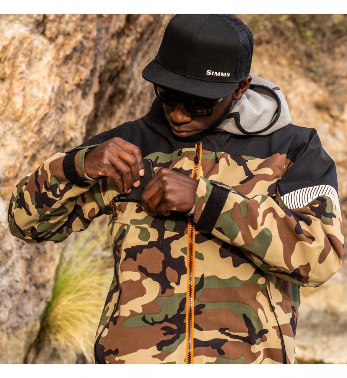 Fishing Jacket Simms CX Woodland Camo 10 Fishing Jacket Simms CX Woodland Camo - Image 8