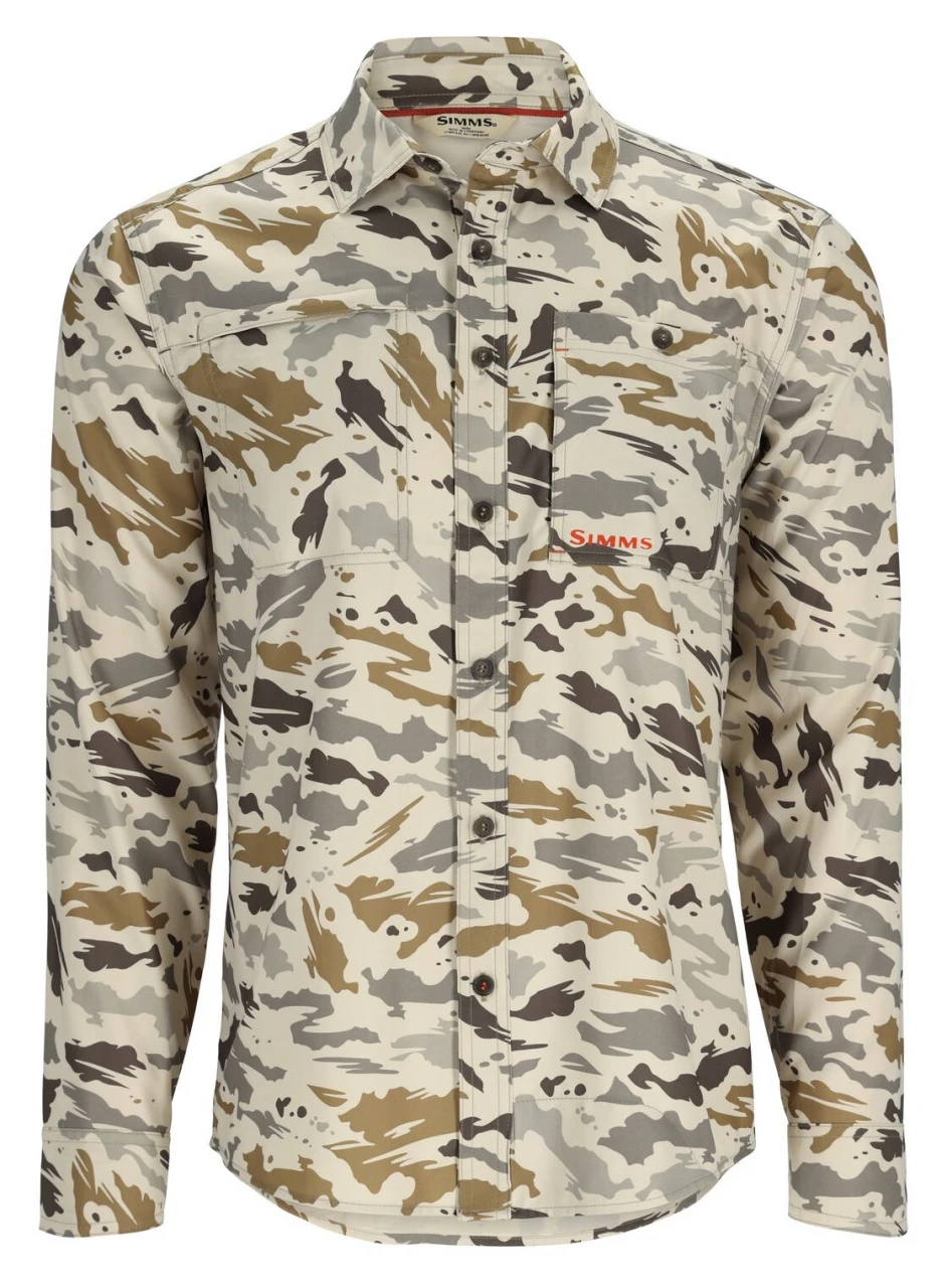 Fishing Shirt Simms Challenger Ghost Camo Stone 3 Fishing Shirt Simms Challenger Ghost Camo Stone