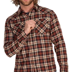 Fishing Shirt Simms Santee Flannel Maghoany & Tan Camp Plaid 11 Fishing Shirt Simms Santee Flannel Maghoany & Tan Camp Plaid -Shooting Sales Shop fishing shirt simms santee flannel maghoany tan camp plaid.3