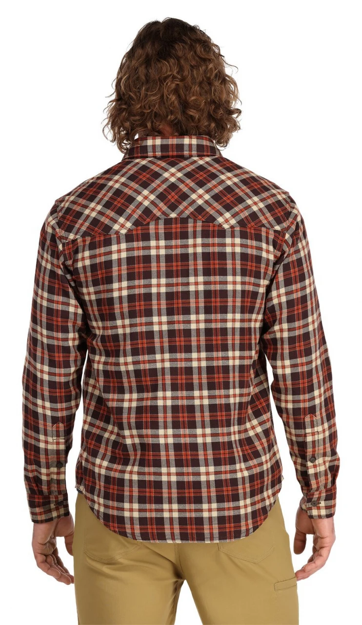 Fishing Shirt Simms Santee Flannel Maghoany & Tan Camp Plaid 7 Fishing Shirt Simms Santee Flannel Maghoany & Tan Camp Plaid - Image 5