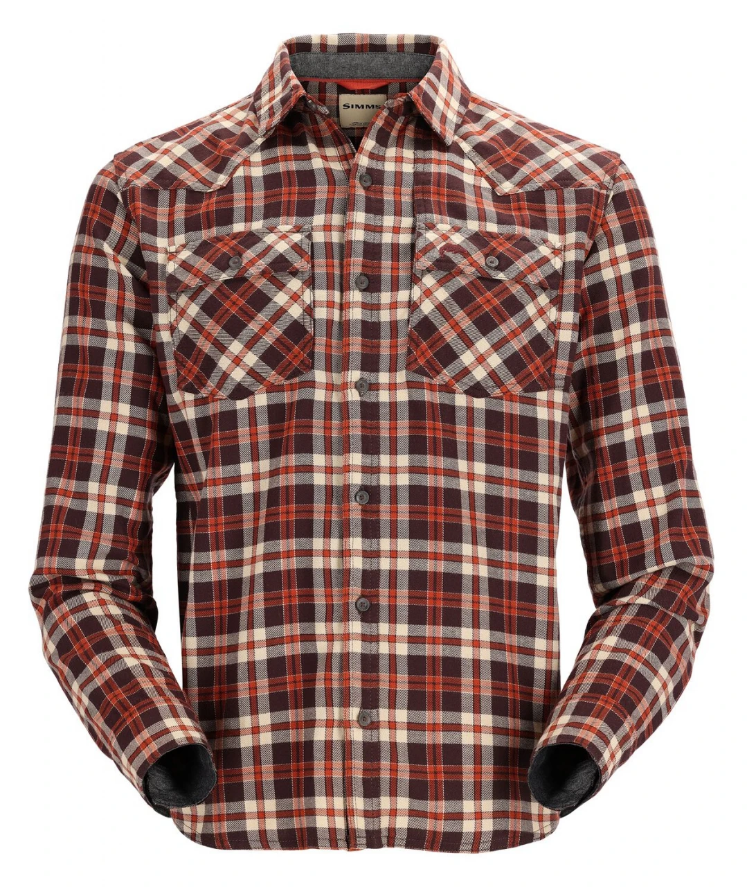 Fishing Shirt Simms Santee Flannel Maghoany & Tan Camp Plaid 3 Fishing Shirt Simms Santee Flannel Maghoany & Tan Camp Plaid