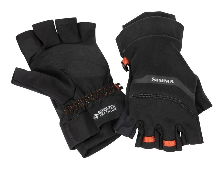 Fly Fishing Gloves Simms Gore Infinium Half Finger Black 3 Fly Fishing Gloves Simms Gore Infinium Half Finger Black