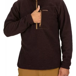 Rivershed Quarter Zip Simms Mahogany -Shooting Sales Shop rivershed quarter zip simms mahogany.6