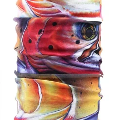LEICHI Fly Fishing Seamless Headwear Leichi 3D Trout Face