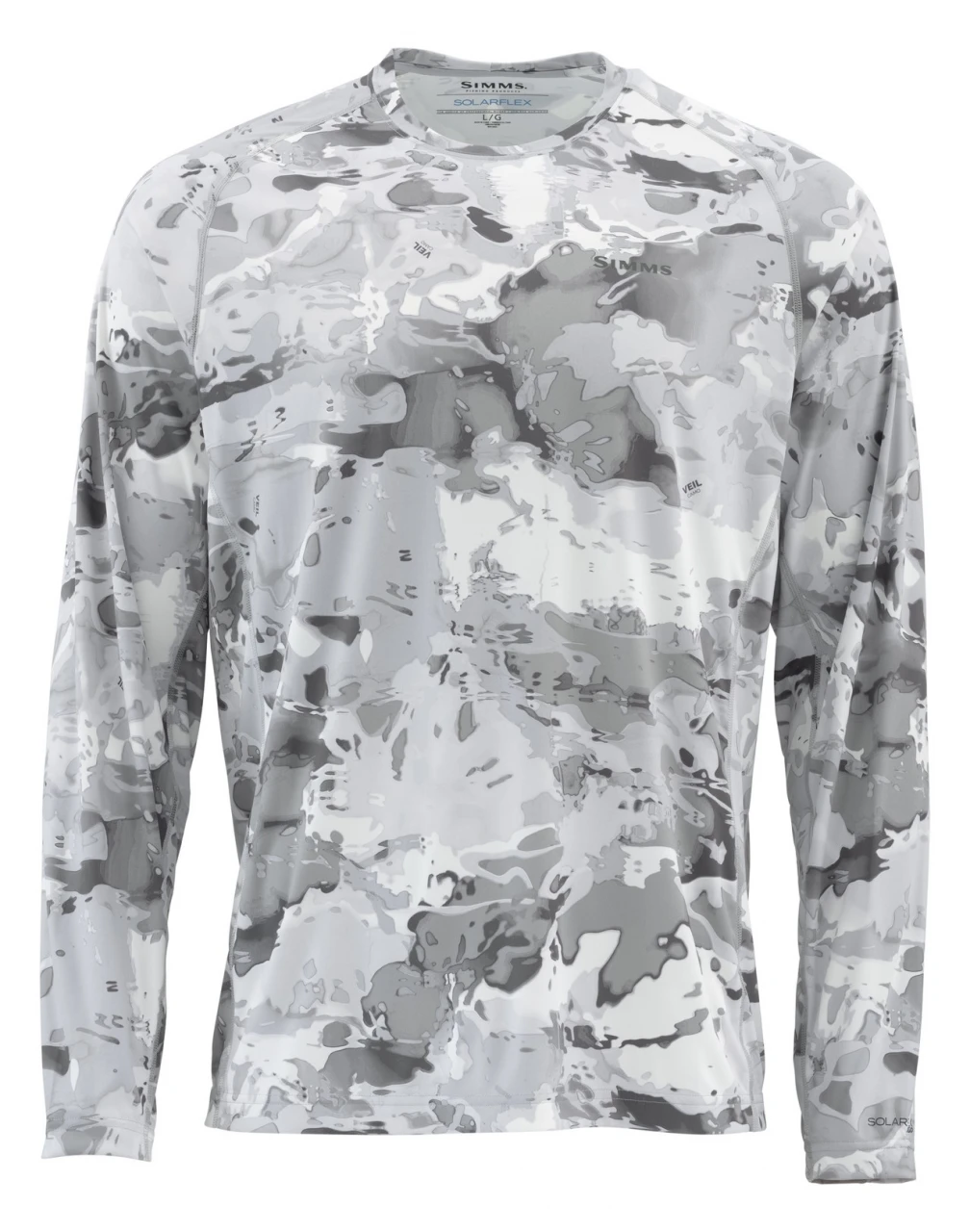 SolarFlex Crewneck Prints Simms Cloud Camo Grey 3 SolarFlex Crewneck Prints Simms Cloud Camo Grey