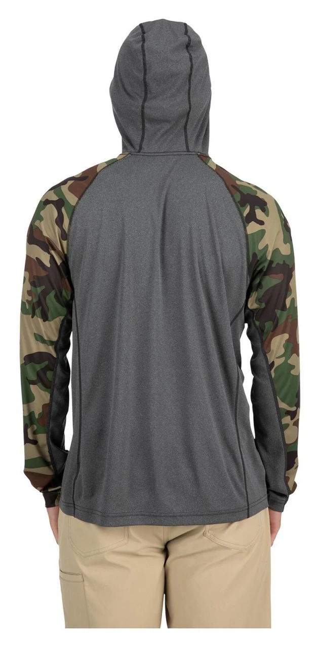 SolarFlex Hoody Simms Woodland Camo & Carbon Heather 4 SolarFlex Hoody Simms Woodland Camo & Carbon Heather - Image 2