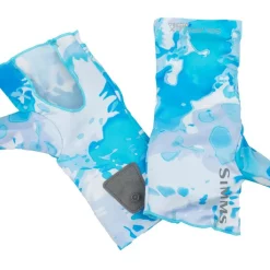 SolarFlex SunGlove Simms No-Finger Cloud Camo Blue