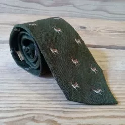Farlows Stood Stag Silk Tie -Shooting Sales Shop stag tie 2 1