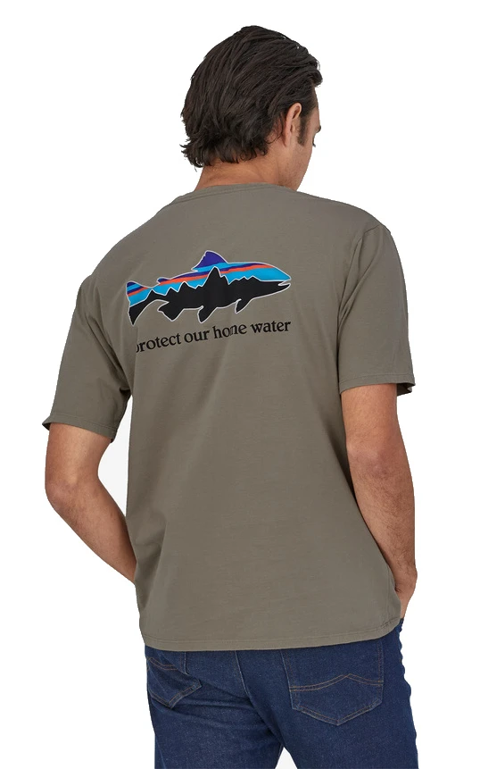 T-Shirt Patagonia Home Water Trout Organic Fin Blue 5 T-Shirt Patagonia Home Water Trout Organic Fin Blue - Image 3