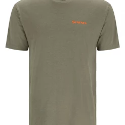 T-Shirt Simms Bass Outline Military Heather