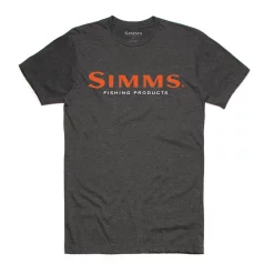 T-Shirt Simms Logo Charcoal Heather