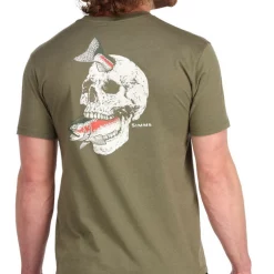T-Shirt Simms Trout On My Mind Military Heather -Shooting Sales Shop t shirt simms trout on my mind military heather.3