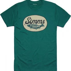 T-Shirt Simms Trout Wander Dark Teal Heather