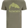 T-Shirt Simms Wood Trout Fill Military Heather Neon -Shooting Sales Shop t shirt simms wood trout fill military heather neon