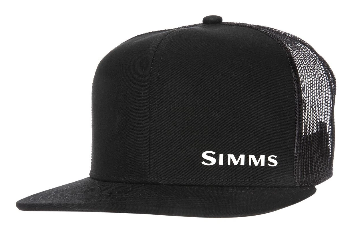 Trucker Cap Simms CX Flat Brim Black 3 Trucker Cap Simms CX Flat Brim Black