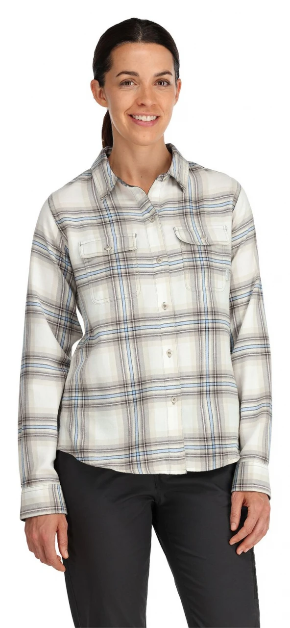 Women's Fishing Shirt Simms Santee Flannel Soft Rose Camp Plaid 5 Women's Fishing Shirt Simms Santee Flannel Soft Rose Camp Plaid - Image 3