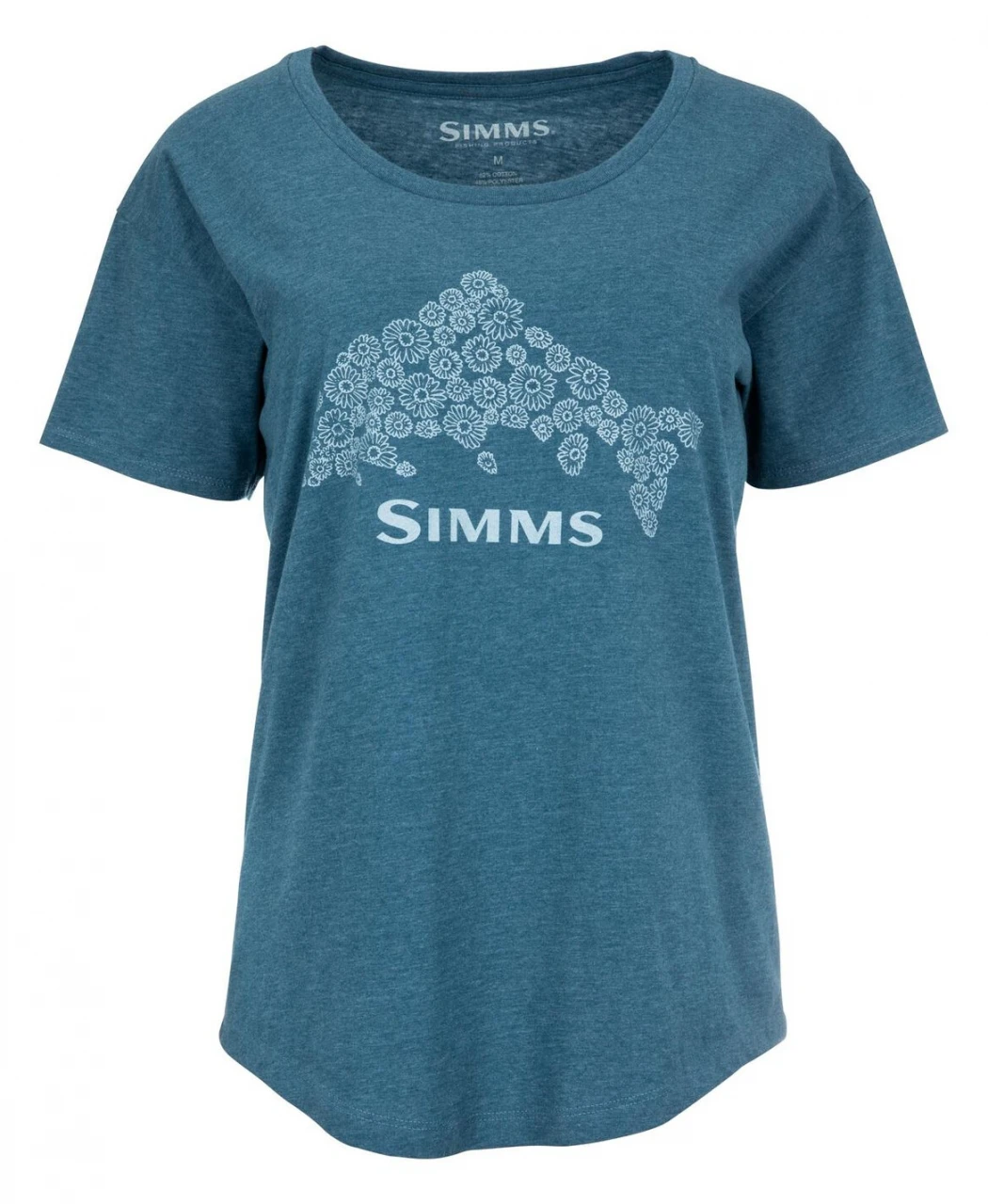 Women's T-Shirt Simms Floral Trout Steel Blue Heather 3 Women's T-Shirt Simms Floral Trout Steel Blue Heather